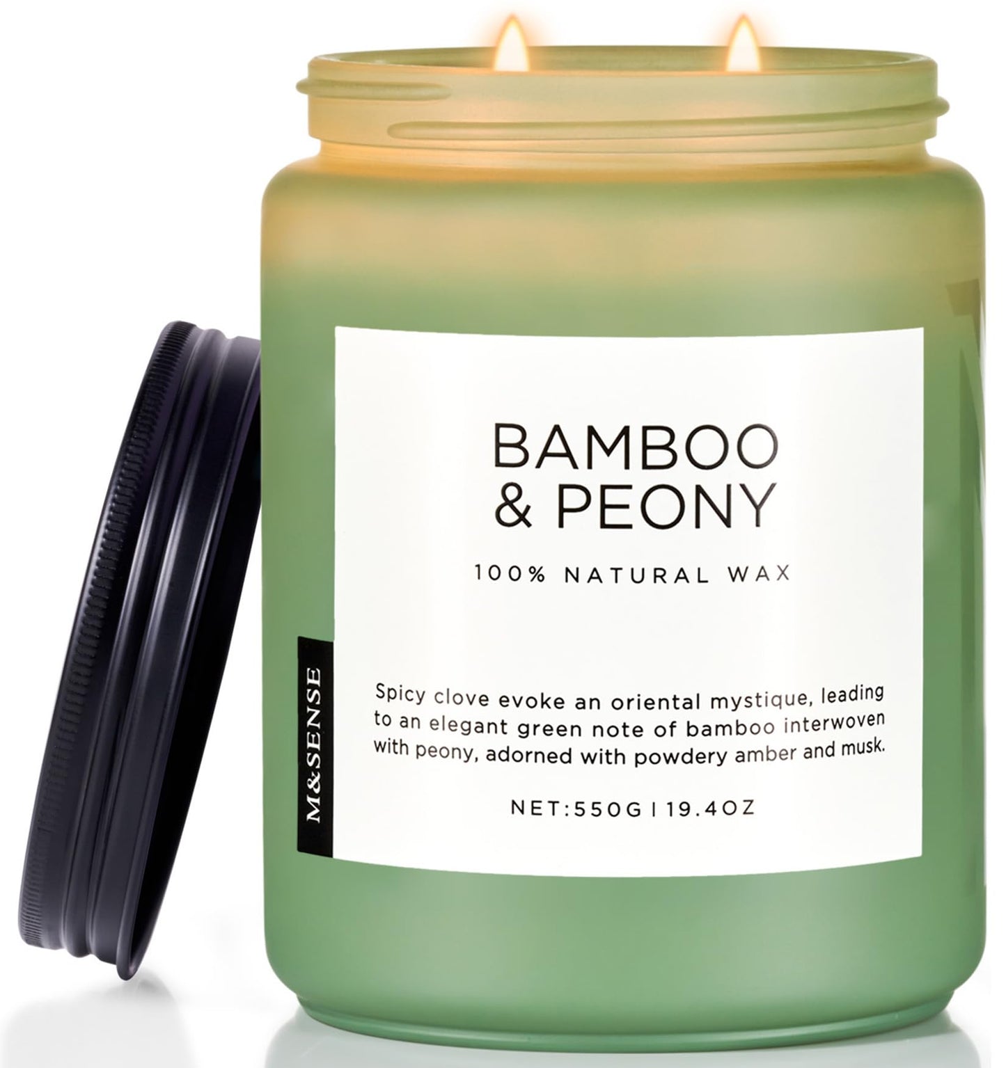 M&SENSE Mango Pineapple Scented Candle, 19.4oz Non Toxic Natural Soy Wax 110 Hours Long Lasting Burn Fruit Scent Summer Gifts for Housewarming, 2 Wick Aromatherapy Candle for Women Men Family Friends