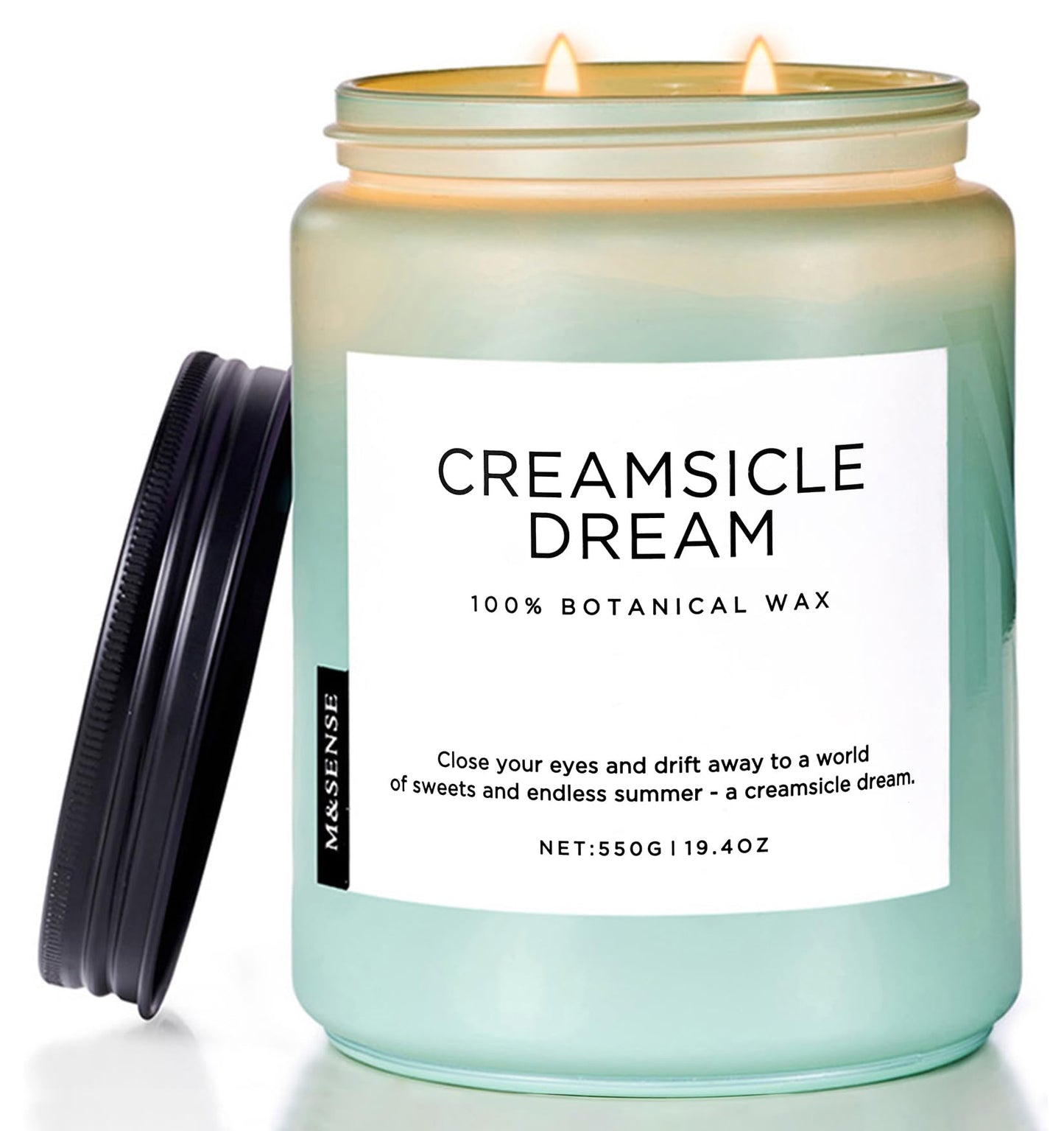 M&SENSE Mango Pineapple Scented Candle, 19.4oz Non Toxic Natural Soy Wax 110 Hours Long Lasting Burn Fruit Scent Summer Gifts for Housewarming, 2 Wick Aromatherapy Candle for Women Men Family Friends