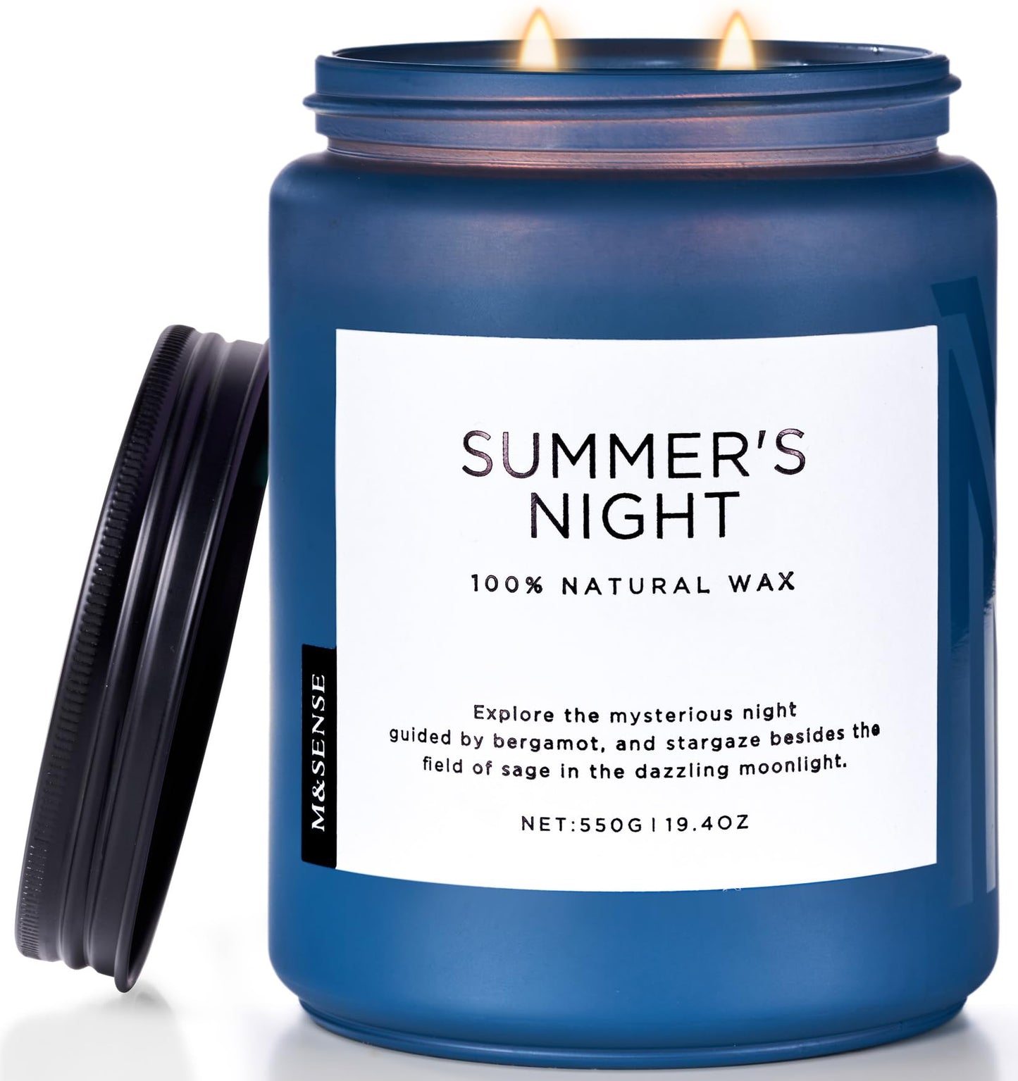 M&SENSE Mango Pineapple Scented Candle, 19.4oz Non Toxic Natural Soy Wax 110 Hours Long Lasting Burn Fruit Scent Summer Gifts for Housewarming, 2 Wick Aromatherapy Candle for Women Men Family Friends