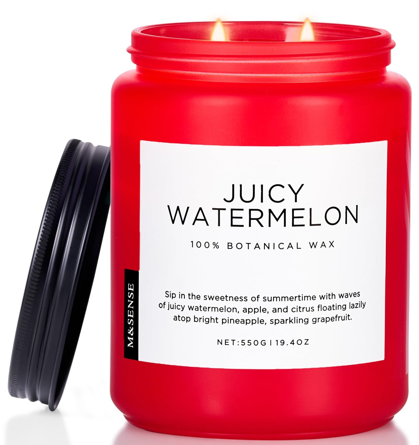 M&SENSE Mango Pineapple Scented Candle, 19.4oz Non Toxic Natural Soy Wax 110 Hours Long Lasting Burn Fruit Scent Summer Gifts for Housewarming, 2 Wick Aromatherapy Candle for Women Men Family Friends