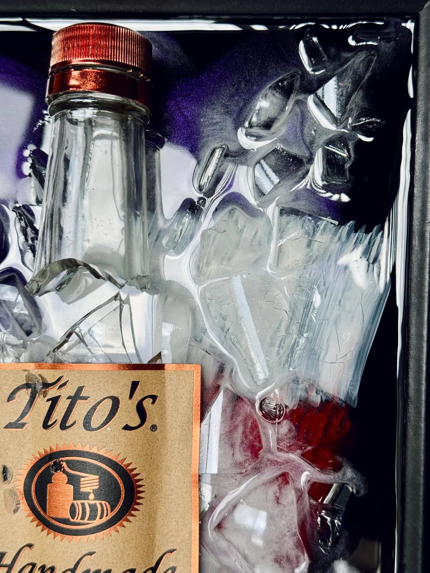 "Custom Resin Bottle Art Frame – Personalized Whiskey, Vodka, Tequila, or Wine with Symbolic Storytelling Design"