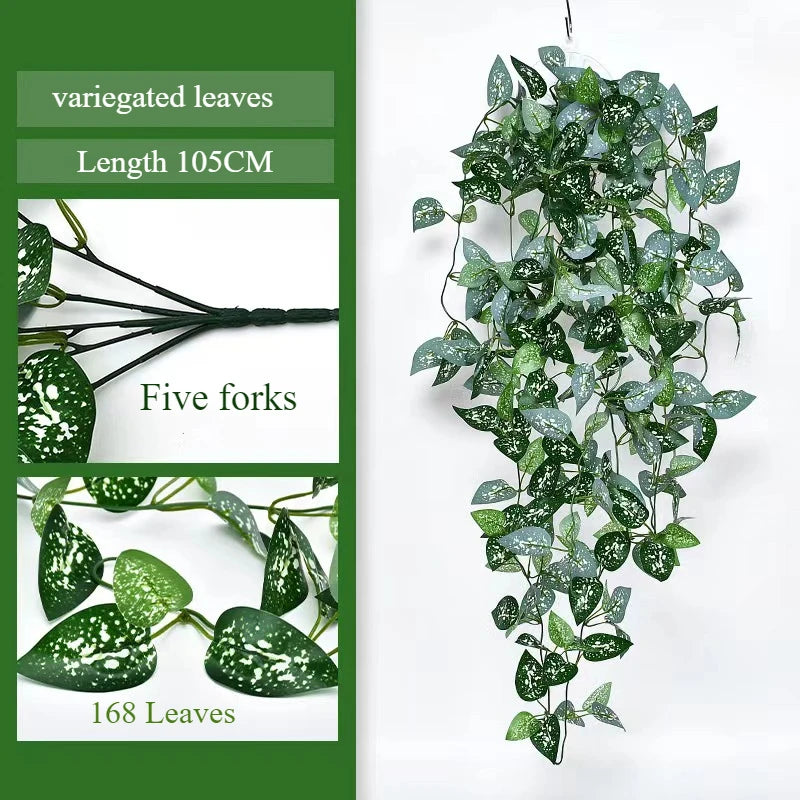105cm Artificial Vine Plants Green Ivy Non-fading Rattan Hanging Wall Doors To Decorate Outdoor Garden Party Decorations