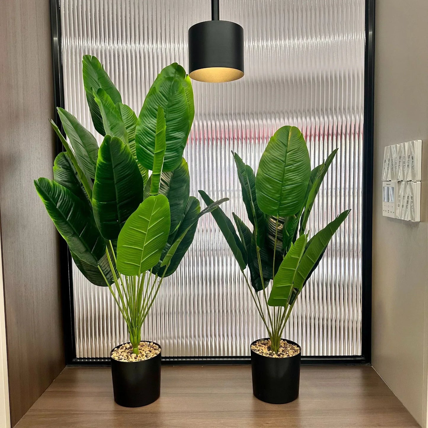 1pc 18 Leaves Artificial Plants Large Tropical Palm Tree Fake Banana Plants Leaves Real Touch for Home Garden Party Decor 2025