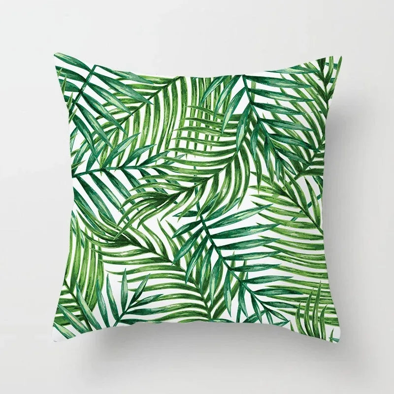Tropical Plants Pattern Decorative Cushions Pillowcase Polyester Cushion Cover Throw Pillow Sofa Decoration Pillowcover