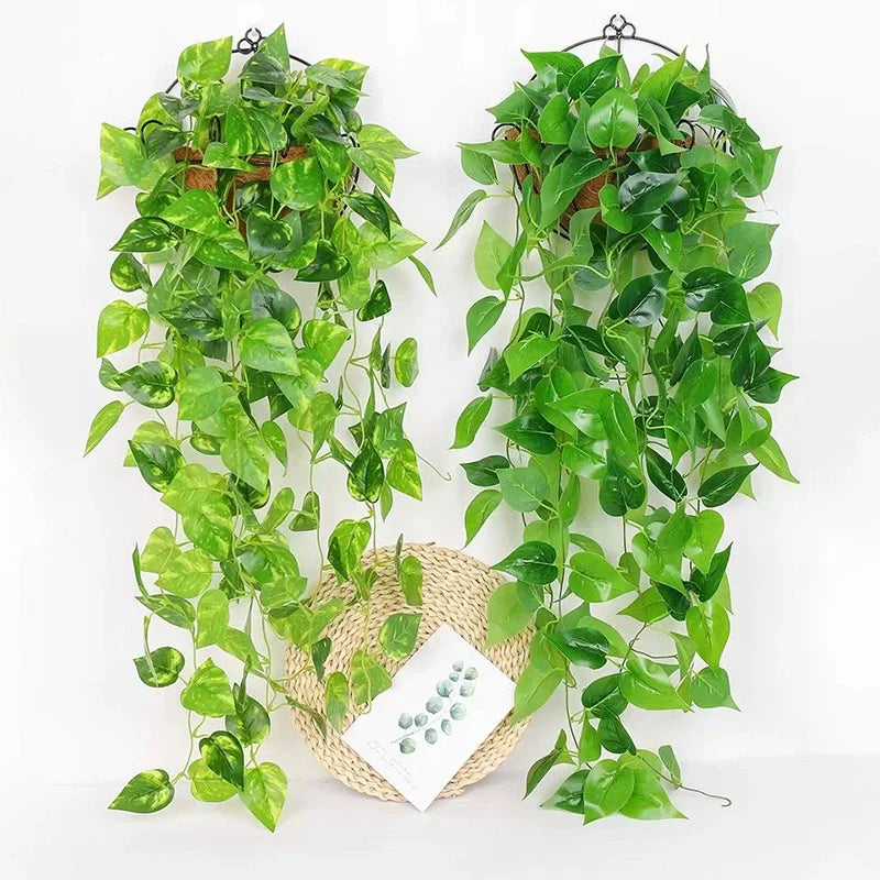105cm Artificial Vine Plants Green Ivy Non-fading Rattan Hanging Wall Doors To Decorate Outdoor Garden Party Decorations