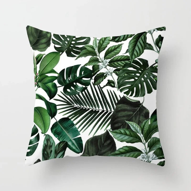Tropical Plants Pattern Decorative Cushions Pillowcase Polyester Cushion Cover Throw Pillow Sofa Decoration Pillowcover