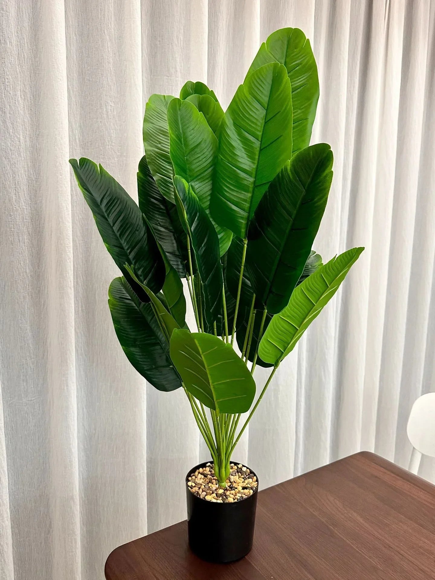 1pc 18 Leaves Artificial Plants Large Tropical Palm Tree Fake Banana Plants Leaves Real Touch for Home Garden Party Decor 2025