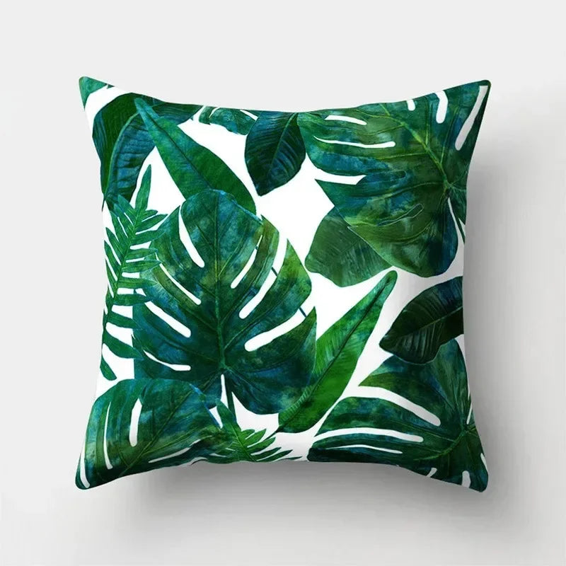 Tropical Plants Pattern Decorative Cushions Pillowcase Polyester Cushion Cover Throw Pillow Sofa Decoration Pillowcover