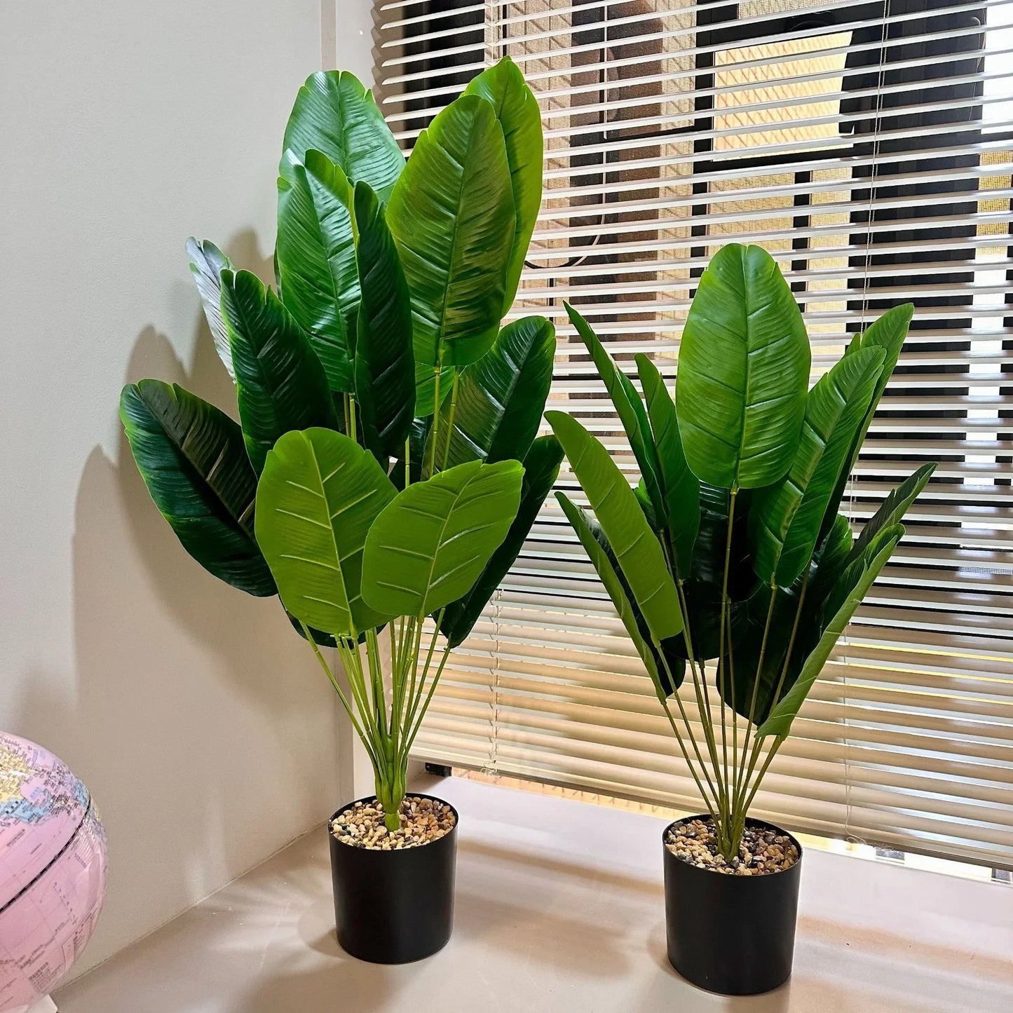 1pc 18 Leaves Artificial Plants Large Tropical Palm Tree Fake Banana Plants Leaves Real Touch for Home Garden Party Decor 2025