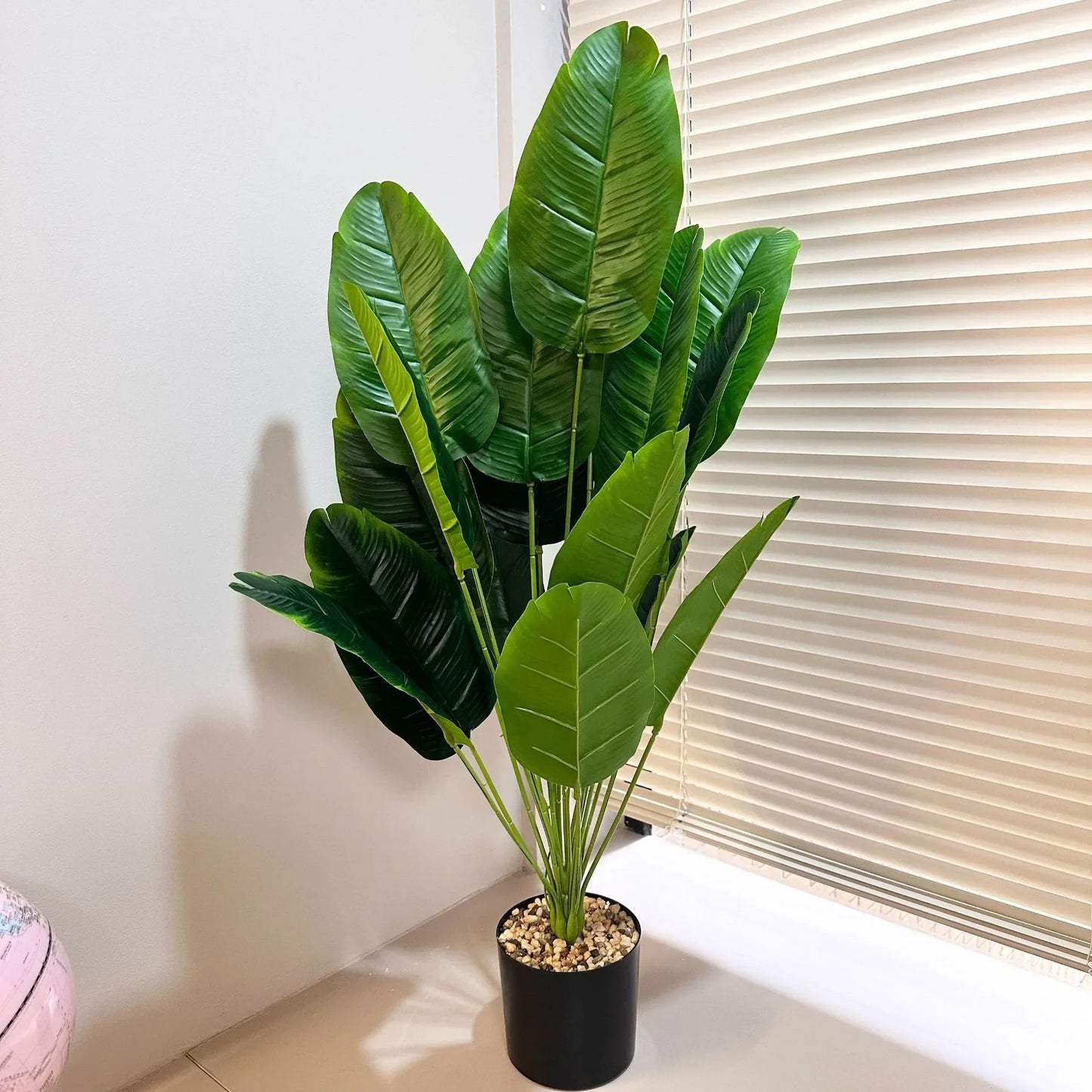1pc 18 Leaves Artificial Plants Large Tropical Palm Tree Fake Banana Plants Leaves Real Touch for Home Garden Party Decor 2025
