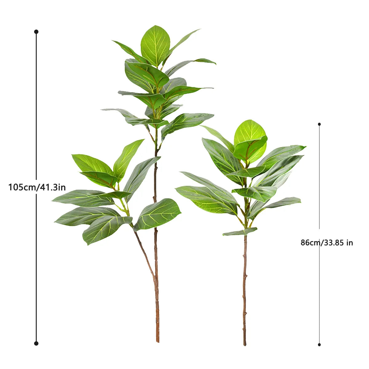 76-135cm(53.1in) Artificial Ficus Tree Moraceae Plants Tropical Banyan Leaves For Indoor Outdoor Office Room Farmhouse Bonsai