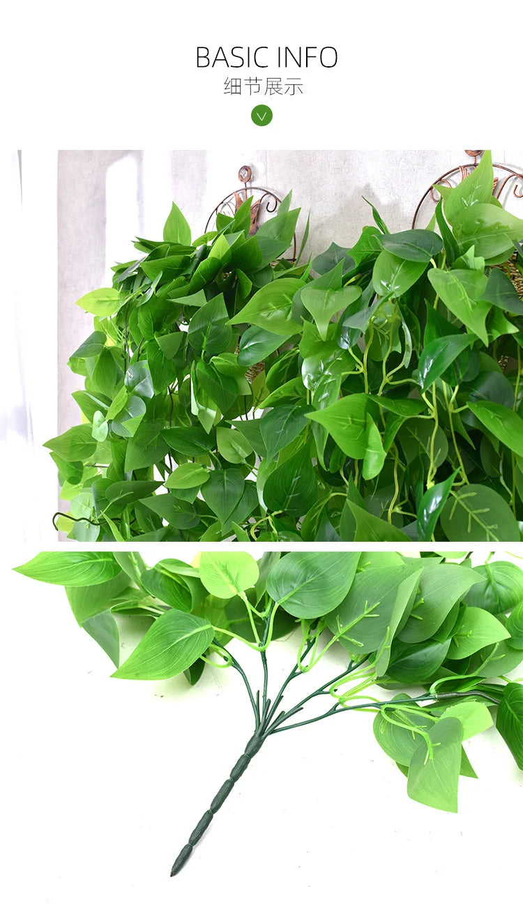105cm Artificial Vine Plants Green Ivy Non-fading Rattan Hanging Wall Doors To Decorate Outdoor Garden Party Decorations