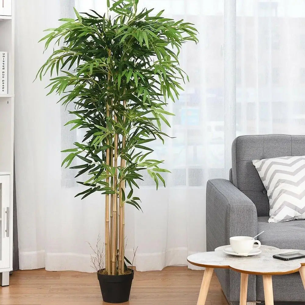 10Pcs Artificial Green Bamboo Leaves Ornaments Fake Plants Greenery Leaves for Wedding Home Hotel Office Party Decoration