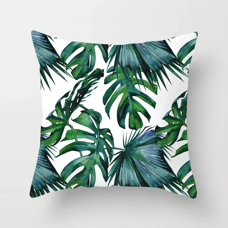 Tropical Plants Pattern Decorative Cushions Pillowcase Polyester Cushion Cover Throw Pillow Sofa Decoration Pillowcover