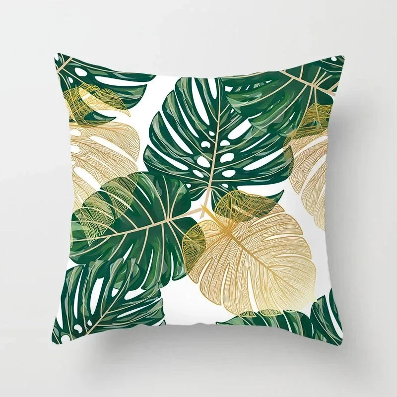 Tropical Plants Pattern Decorative Cushions Pillowcase Polyester Cushion Cover Throw Pillow Sofa Decoration Pillowcover
