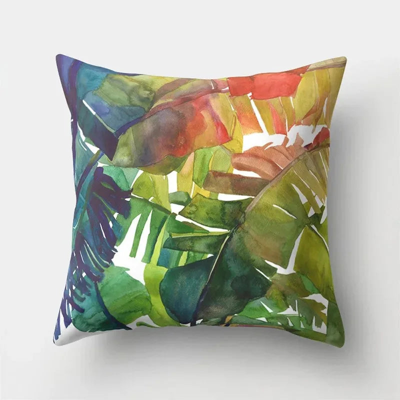 Tropical Plants Pattern Decorative Cushions Pillowcase Polyester Cushion Cover Throw Pillow Sofa Decoration Pillowcover