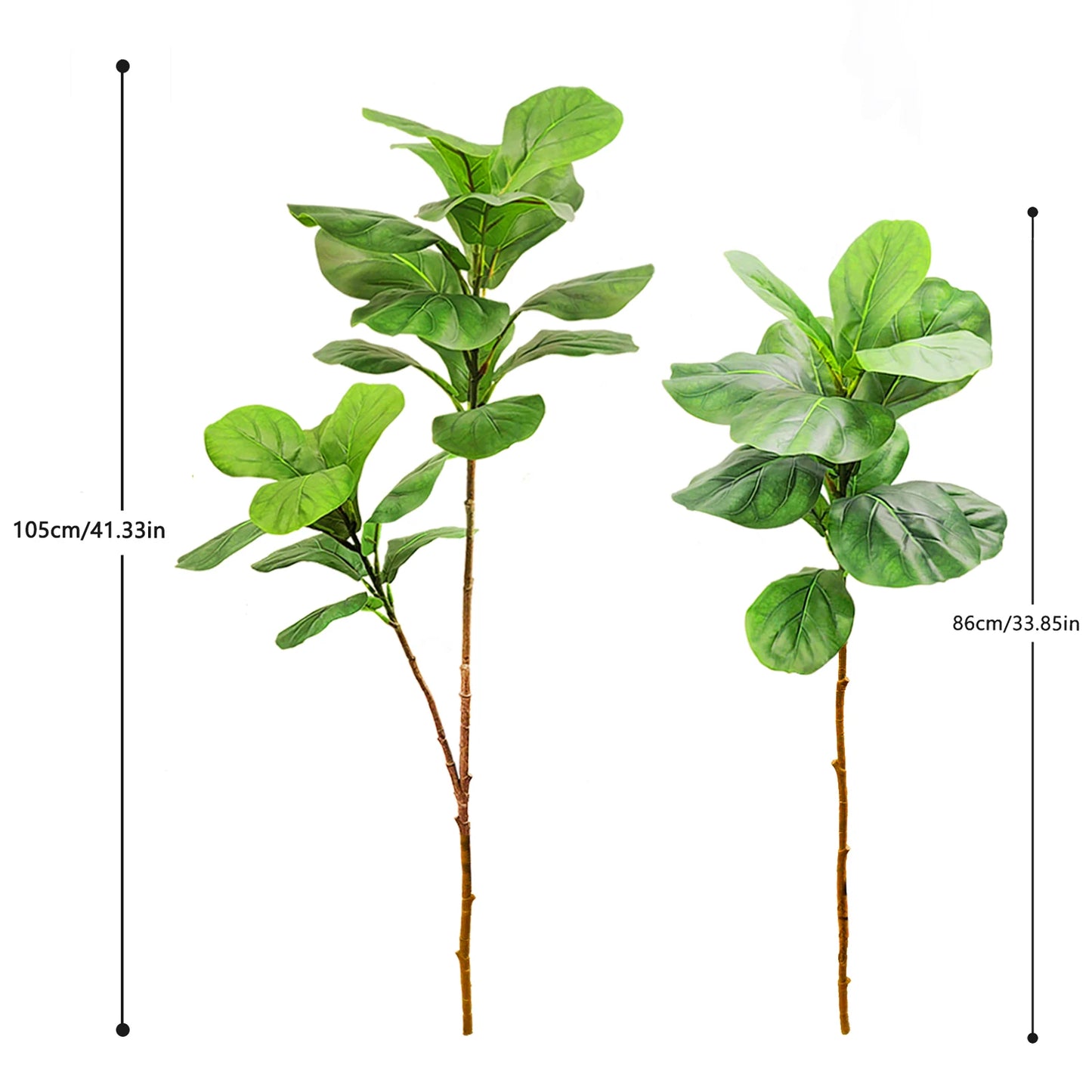 76-135cm(53.1in) Artificial Ficus Tree Moraceae Plants Tropical Banyan Leaves For Indoor Outdoor Office Room Farmhouse Bonsai