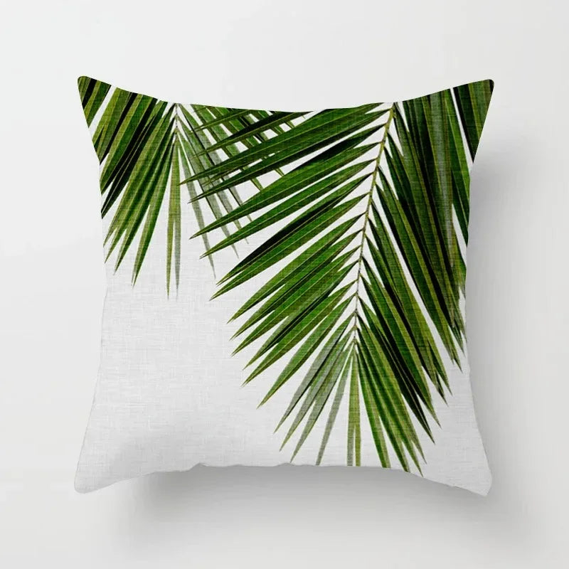 Tropical Plants Pattern Decorative Cushions Pillowcase Polyester Cushion Cover Throw Pillow Sofa Decoration Pillowcover