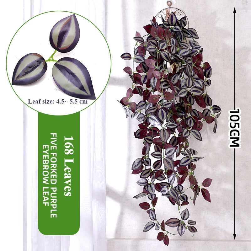 105cm Artificial Vine Plants Green Ivy Non-fading Rattan Hanging Wall Doors To Decorate Outdoor Garden Party Decorations