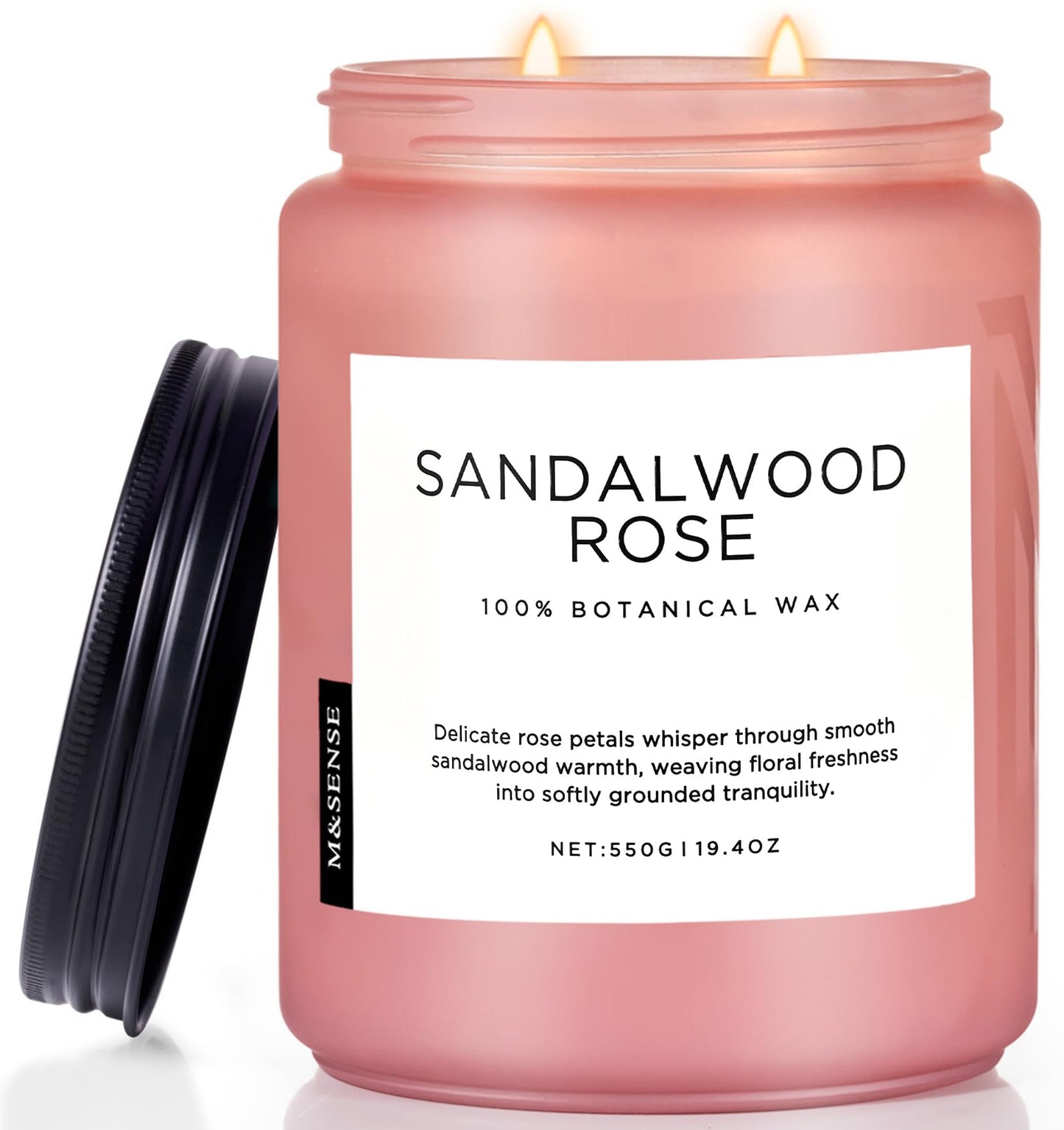 M&SENSE Mango Pineapple Scented Candle, 19.4oz Non Toxic Natural Soy Wax 110 Hours Long Lasting Burn Fruit Scent Summer Gifts for Housewarming, 2 Wick Aromatherapy Candle for Women Men Family Friends