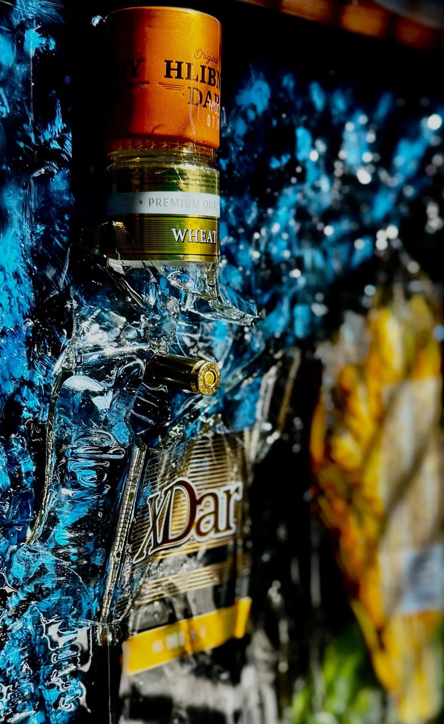"Custom Resin Bottle Art Frame – Personalized Whiskey, Vodka, Tequila, or Wine with Symbolic Storytelling Design"