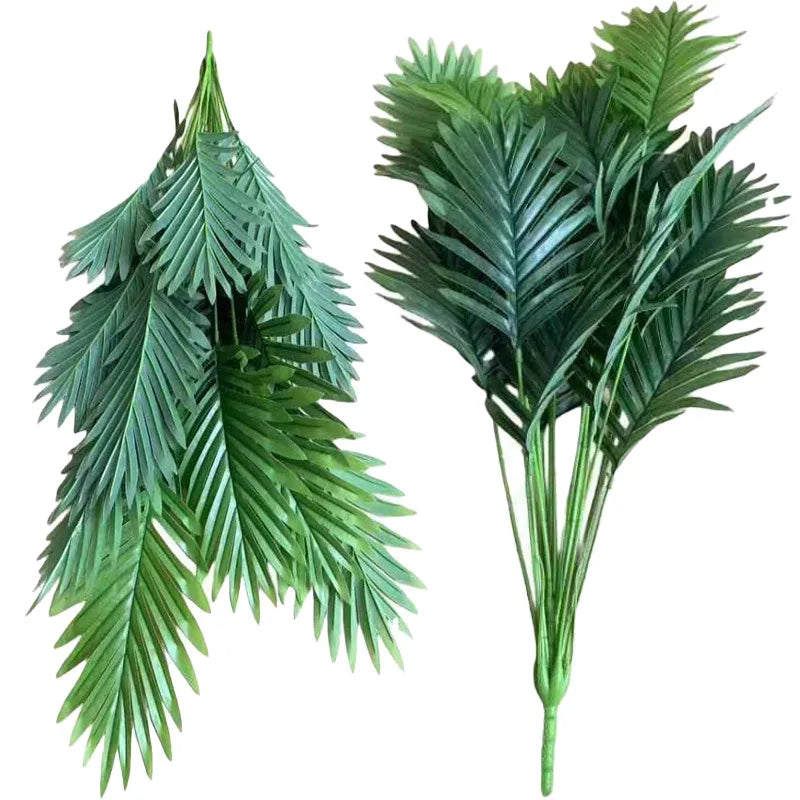 18 Heads Large Artificial Palm Leaves Realistic Tropical Faux Greenery for Weddings Home decoration Living Room Christmas Plants