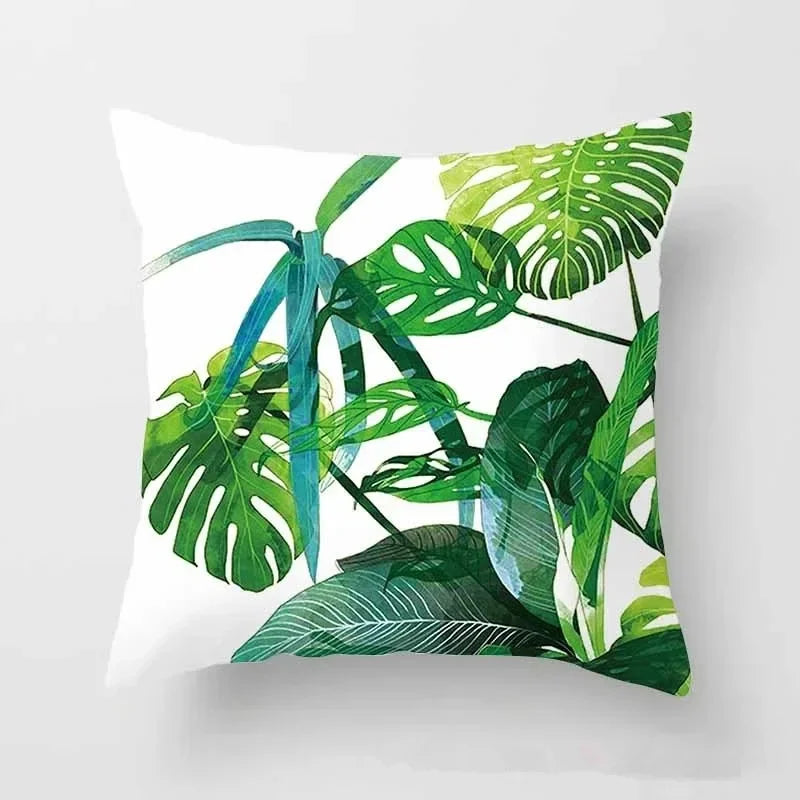 Tropical Plants Pattern Decorative Cushions Pillowcase Polyester Cushion Cover Throw Pillow Sofa Decoration Pillowcover