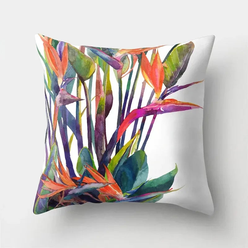 Tropical Plants Pattern Decorative Cushions Pillowcase Polyester Cushion Cover Throw Pillow Sofa Decoration Pillowcover