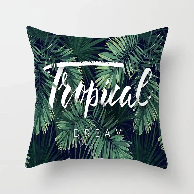Tropical Plants Pattern Decorative Cushions Pillowcase Polyester Cushion Cover Throw Pillow Sofa Decoration Pillowcover