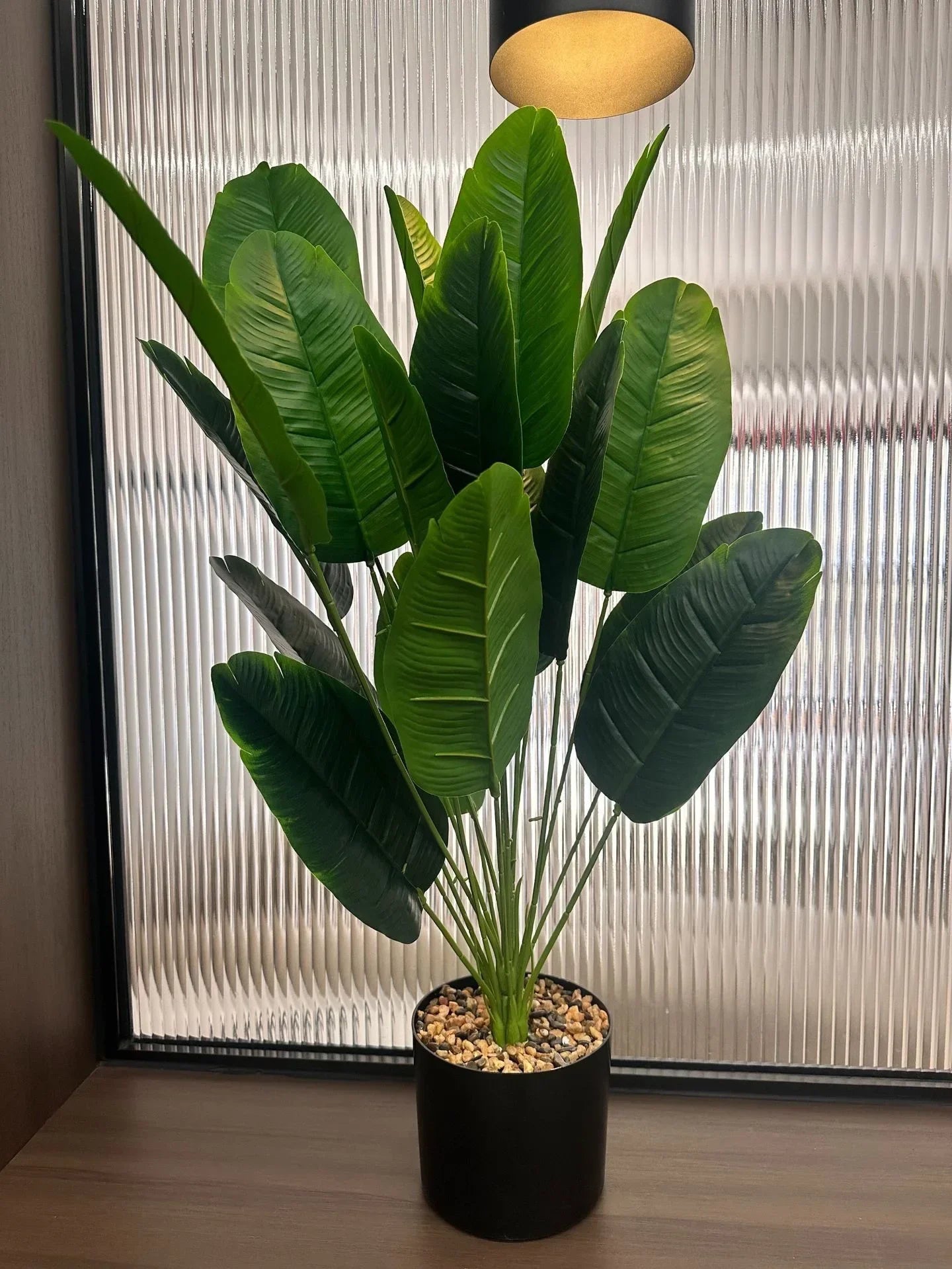 1pc 18 Leaves Artificial Plants Large Tropical Palm Tree Fake Banana Plants Leaves Real Touch for Home Garden Party Decor 2025