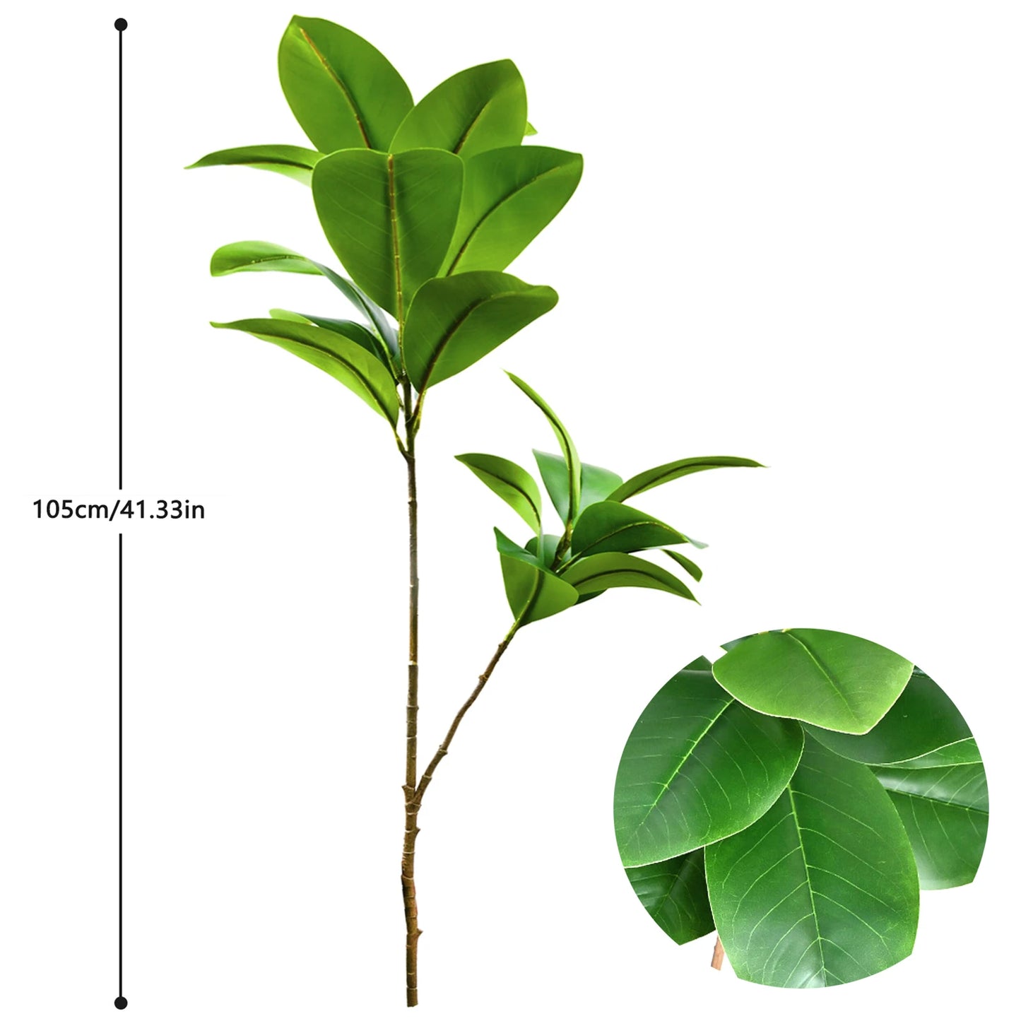 76-135cm（53.1in） Artificial Ficus Tree Moraceae Plants Tropical Banyan Leaves For Indoor Outdoor Office Room Farmhouse Bonsai