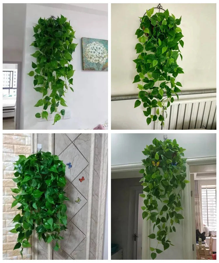 105cm Artificial Vine Plants Green Ivy Non-fading Rattan Hanging Wall Doors To Decorate Outdoor Garden Party Decorations