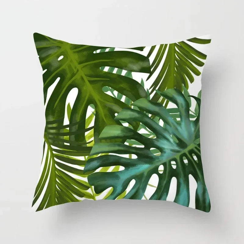 Tropical Plants Pattern Decorative Cushions Pillowcase Polyester Cushion Cover Throw Pillow Sofa Decoration Pillowcover