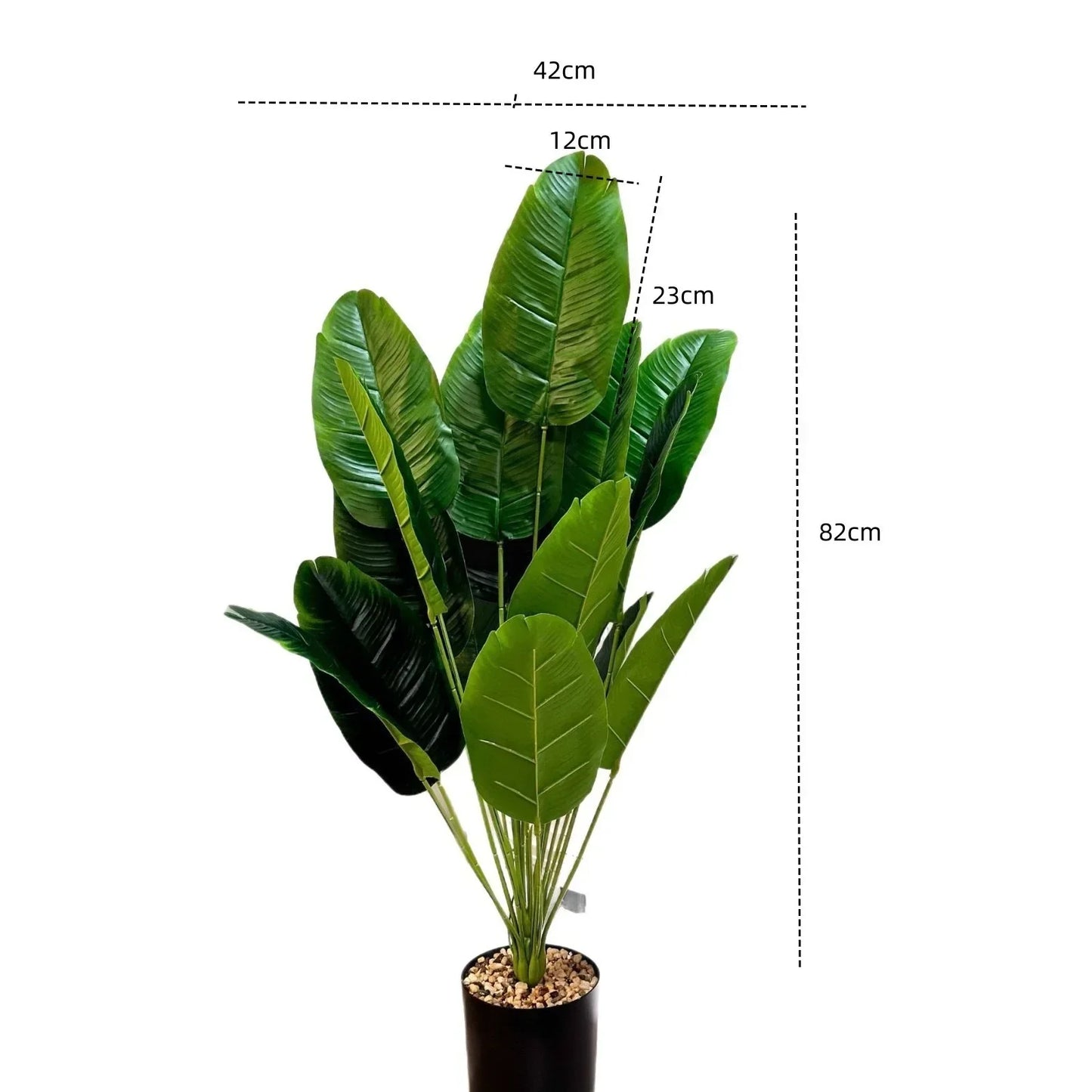 1pc 18 Leaves Artificial Plants Large Tropical Palm Tree Fake Banana Plants Leaves Real Touch for Home Garden Party Decor 2025