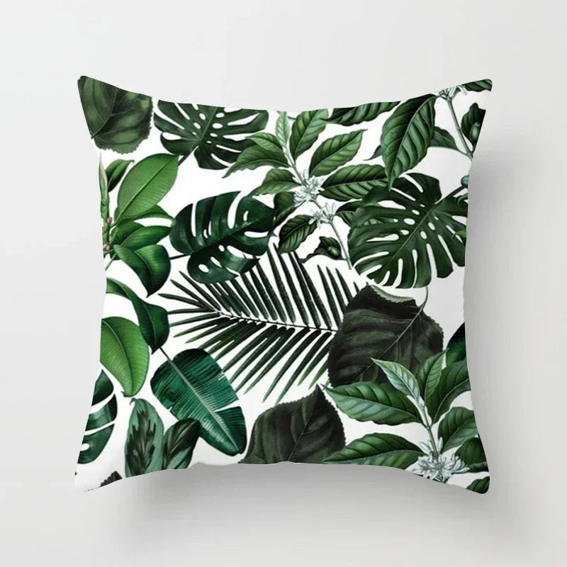 Tropical Plants Pattern Decorative Cushions Pillowcase Polyester Cushion Cover Throw Pillow Sofa Decoration Pillowcover