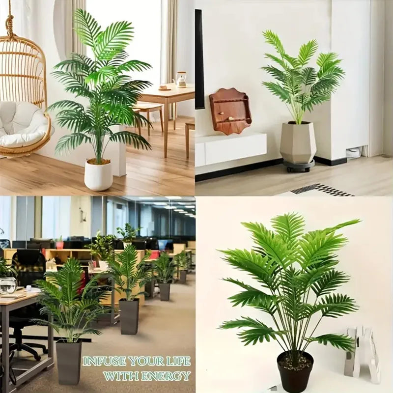 18 Heads Large Artificial Palm Leaves Realistic Tropical Faux Greenery for Weddings Home decoration Living Room Christmas Plants