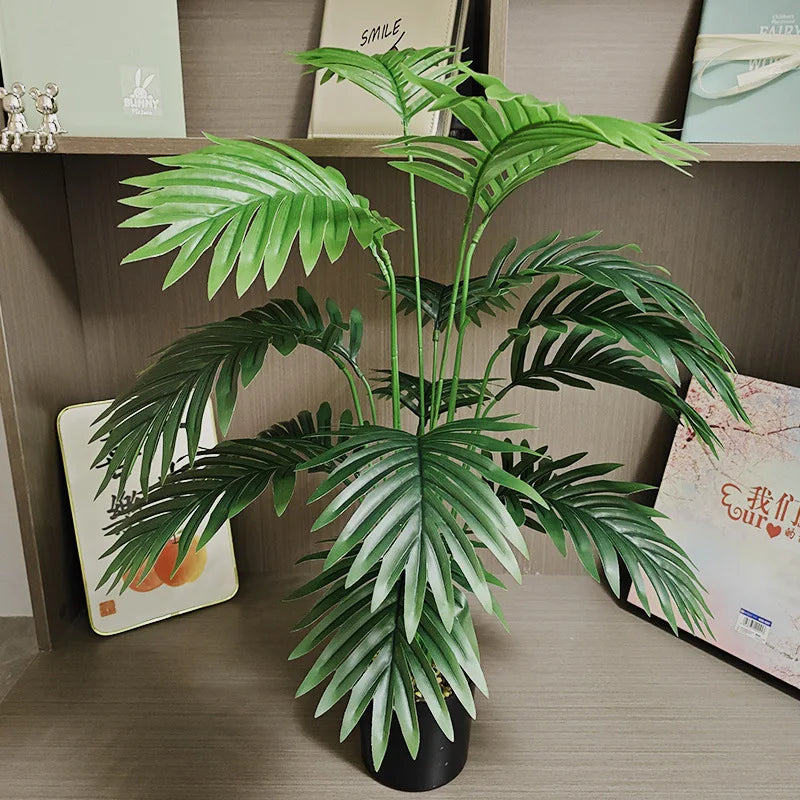 18 Heads Large Artificial Palm Leaves Realistic Tropical Faux Greenery for Weddings Home decoration Living Room Christmas Plants