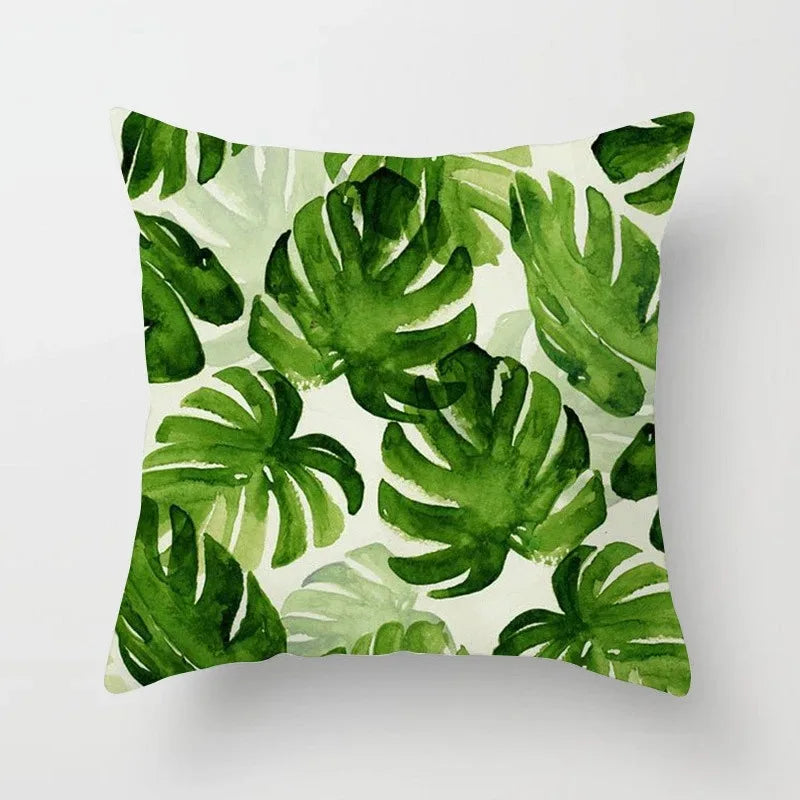 Tropical Plants Pattern Decorative Cushions Pillowcase Polyester Cushion Cover Throw Pillow Sofa Decoration Pillowcover