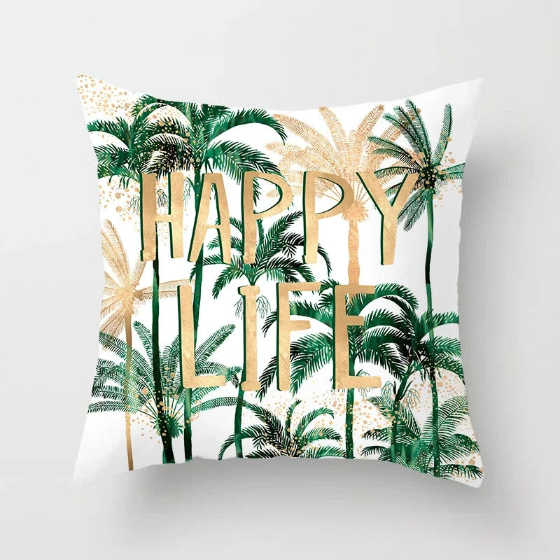 Tropical Plants Pattern Decorative Cushions Pillowcase Polyester Cushion Cover Throw Pillow Sofa Decoration Pillowcover
